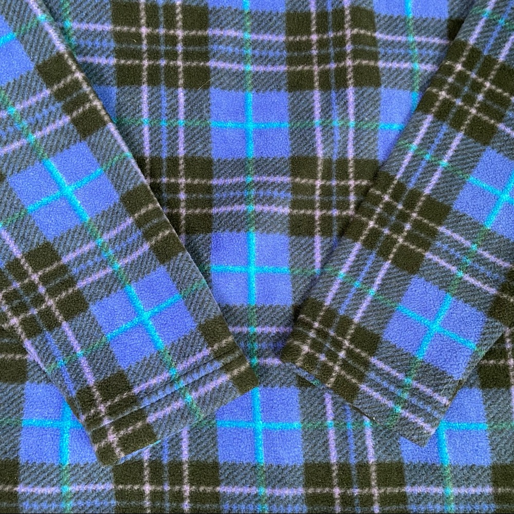 Vintage Sigrid Olsen Sport Gorpcore Fleece Plaid Pullover Jacket Size Small - Picture 7 of 14